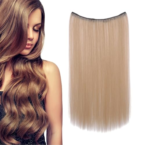 Bsbkoj Haarklammer in Extensions, Echthaar-Extensions, natürlich aussehend, gerade, 50,8 cm lang, für Mädchen, elegante Perücke von Bsbkoj