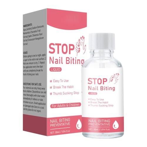 Bsbkoj Stop Nagelkauen Bei Kindern | 30ml Bitterer Nagellack Gegen Nägelkauen - Langanhaltende Flüssigkeit Gegen Daumenlutschen & Fingerbeißen Für Kleinkinder, Babys Und Erwachsene von Bsbkoj