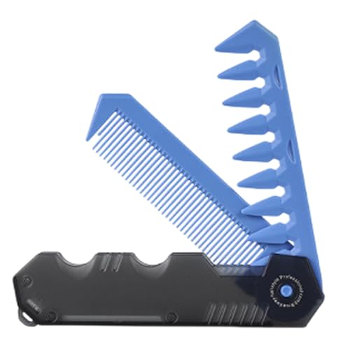 Foldable Comb, Portable Pocket Hair Comb, 8.66in Versatile Small Styling Tool, Oil Head Clipper, Compact Design for Beards, Mustaches, Men Salon Grooming von Bsbkoj