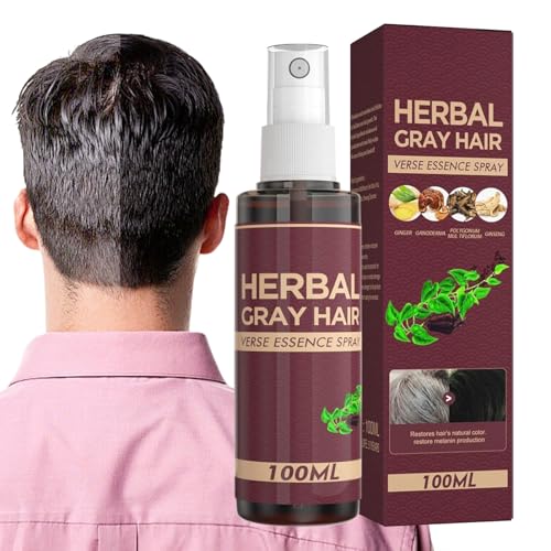 Gray Hair Reverse Sprays, He Shou Wu Hair Darkening Conditioner, entzückende kompakte tägliche Haarpflege, tragbares Pflegespray für Männer und Frauen, von Bsbkoj
