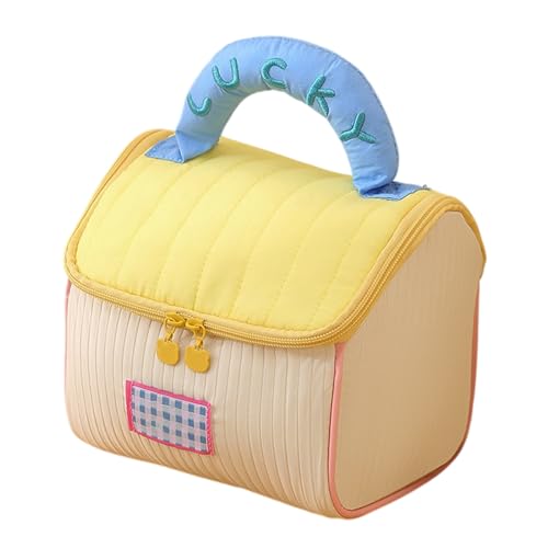 Reise-Make-up-Tasche, Hausform, Kulturbeutel, Duschtasche, leichter Make-up-Organizer, Shampoo-Tasche, Kosmetik-Set für Zuhause, Geschäftsreisen, Größe 18 x 18 x 15 cm, gelb, Refer to description Reise-Make-up-Tasche, Hausform, Kulturbeutel, Duschtasche, leichter Make-up-Organizer, Shampoo-Tasche, Kosmetik-Set für Zuhause, Geschäftsreisen, Größe 18 x 18 x 15 cm, gelb, Refer to description von Bsbkoj