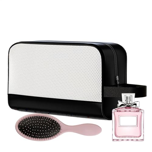 Reisetasche, Toilettenartikel, Toiletry Aufbewahrung, Organizer, 26 x 10 x 16 cm, großes Fassungsvermögen, Make-up, Kosmetiktasche mit Reißverschluss, tragbares Reisezubehör für Damen, Herren Reisetasche, Toilettenartikel, Toiletry Aufbewahrung, Organizer, 26 x 10 x 16 cm, großes Fassungsvermögen, Make-up, Kosmetiktasche mit Reißverschluss, tragbares Reisezubehör für Damen, Herren von Bsbkoj