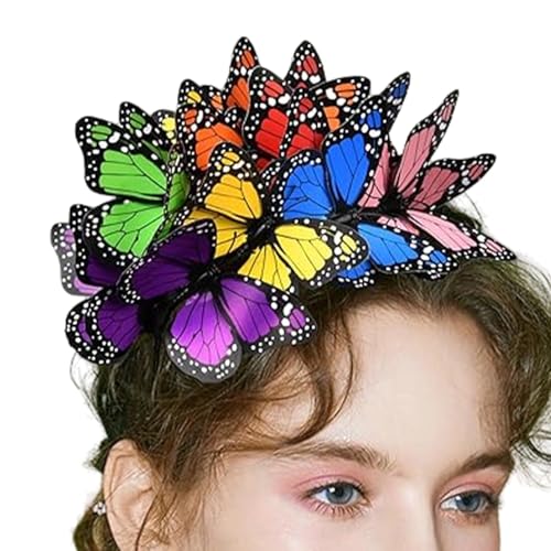 Schmetterlinge Stirnbänder Damen Monarch Kopfbedeckung Halloween Schmetterlinge Haarreifen Hochzeit Braut Haarschmuck Mädchen Haarschmuck Frauen Krone Dekorative Haarreifen von Bsbkoj