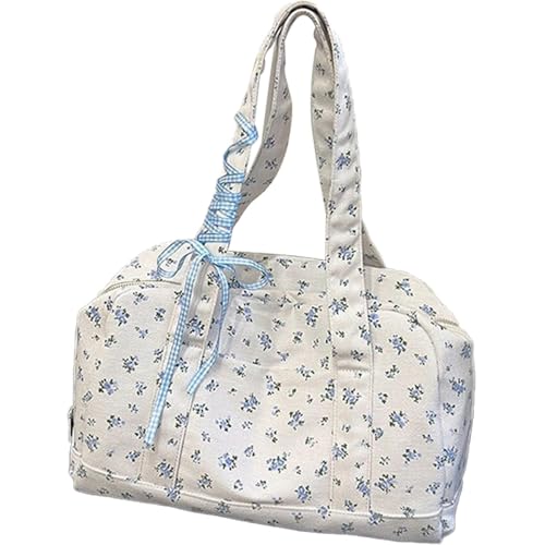 Seesack mit Blumenmuster, große Kapazität, wasserdichte Tragetasche mit Schleife, niedliche Tragetasche, Wochenend-Schultertasche für Reisen, Fitnessstudio, Krankenhaus, 30 x 23 x 10 cm Seesack mit Blumenmuster, große Kapazität, wasserdichte Tragetasche mit Schleife, niedliche Tragetasche, Wochenend-Schultertasche für Reisen, Fitnessstudio, Krankenhaus, 30 x 23 x 10 cm von Bsbkoj
