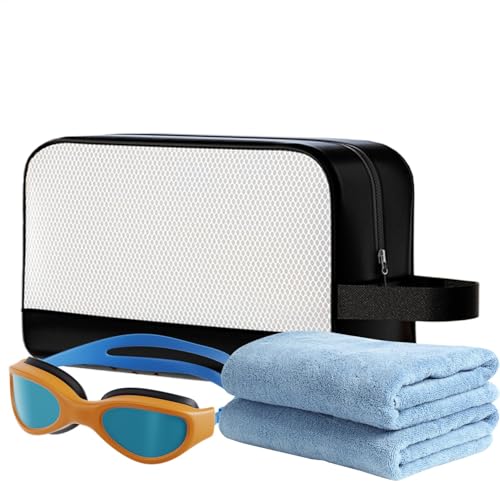 Travel Bag Toiletries, Beach Toiletry Storage Organizer, 25 x 11 x 15 cm, großes Fassungsvermögen, Kosmetiktasche mit Reißverschluss, tragbares Reisezubehör für Damen, Männer, mehrfarbig, Black ink Travel Bag Toiletries, Beach Toiletry Storage Organizer, 25 x 11 x 15 cm, großes Fassungsvermögen, Kosmetiktasche mit Reißverschluss, tragbares Reisezubehör für Damen, Männer, mehrfarbig, Black ink von Bsbkoj