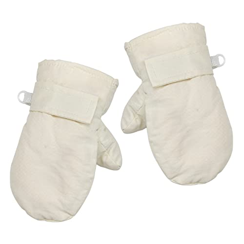 Baby Handschuhe Winter, Kinderhandschuhe 2/3/4 Jahre Mädchen Junge, Skihandschuhe Kinder Wasserdicht, Fäustlinge Fleece Fausthandschuhe Kinder, für Skifahren Radfahren Outdoor Warm Sport (L, Weiß) von Bseical