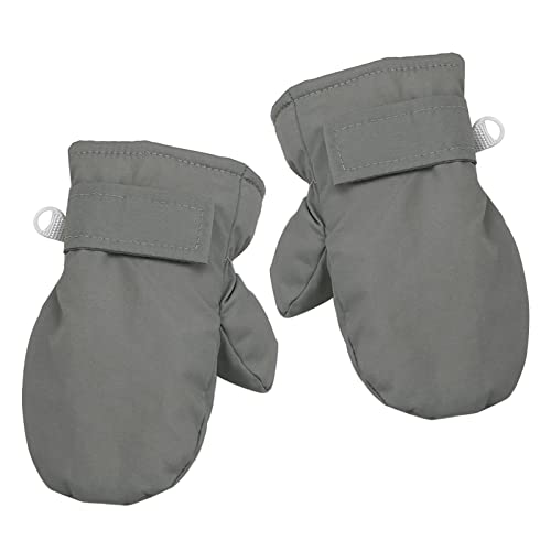 Baby Handschuhe Winter, Kinderhandschuhe 2/3/4 Jahre Mädchen Junge, Skihandschuhe Kinder Wasserdicht, Fäustlinge Fleece Fausthandschuhe Kinder, für Skifahren Radfahren Outdoor Warm Sport (L, Grau) von Bseical