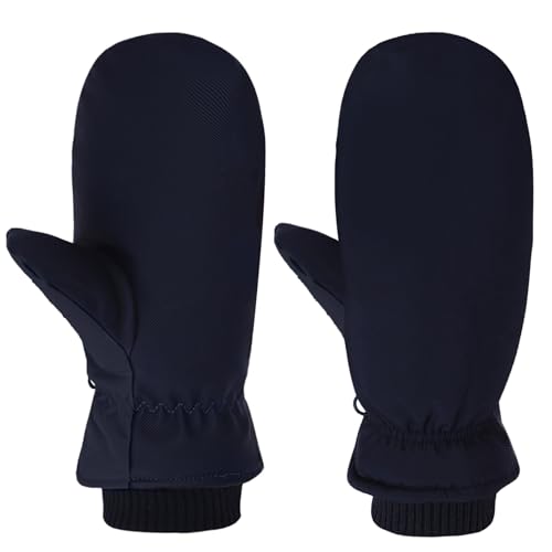 Fäustlinge Damen, Fausthandschuhe Herren, Handschuhe Winter Baumwollhandschuhe, Fleece Skihandschuhe Wasserdicht, Thermo Winterhandschuhe Touch Screen Gloves Mittens Outdoor, Ski, Camping (herren) von Bseical