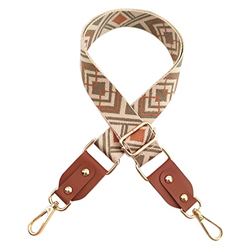 Taschengurt Schultergurt FüR Taschen, Boho Taschengurt Zum Wechseln Breit 3,8 Cm, Verstellbarer Einstellbare LäNge 80-130 Cm Strickmuster Schulterriemen FüR Schultertasche Tragetaschen Und Taschen von Bseical