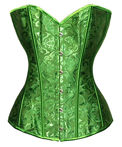 Bslingerie® Damen Brocade Bustier Korsagen (XL, Grüner Brokat) von Bslingerie