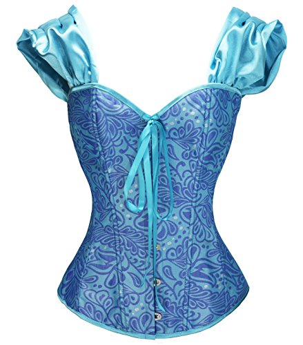 Bslingerie® Damen Brocade Bustier Korsagen (M, Blau (Aschenputtel)) von Bslingerie