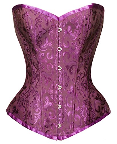 Bslingerie® Damen Brocade Bustier Korsagen (M, Lila Brokat) von Bslingerie