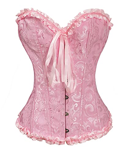 bslingerie® Damen Brokat Überbrustkorsett, rose, XS von Bslingerie