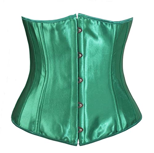 Bslingerie® Damen Taille Cincher Korsett Corsage (Grün Satin, M) von Bslingerie