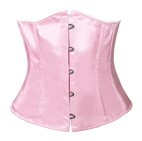 Bslingerie® Damen Taille Cincher Korsett Corsage (Rosa Satin, L) von Bslingerie