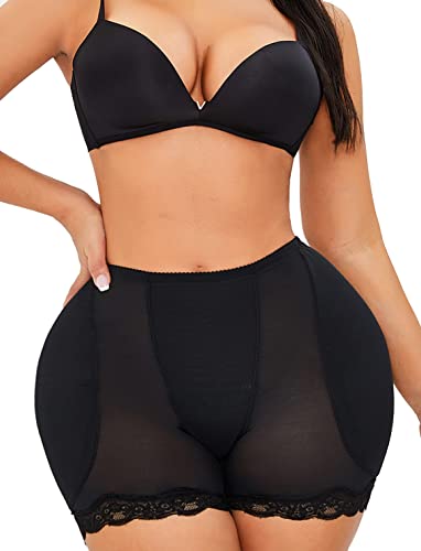 Bslingerie Damen Postpartale Bemaßungspads hinzufügen Shaper Control Knickers Shapewear Miederpants (Schwarze Spitze, S) von Bslingerie