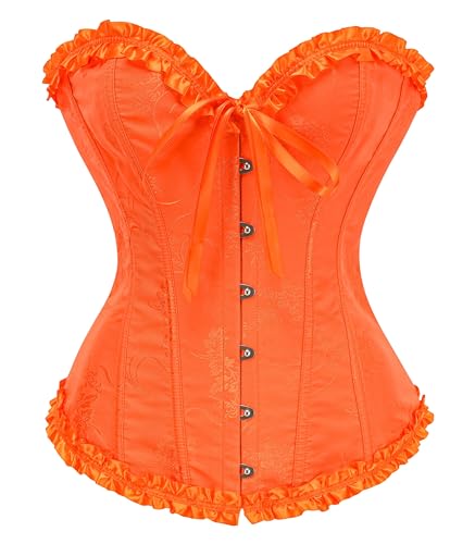 Bslingerie Süßes pastellfarbenes Korsett-Top für Damen, Shapewear, Orange, S Bslingerie Süßes pastellfarbenes Korsett-Top für Damen, Shapewear, Orange, S von Bslingerie