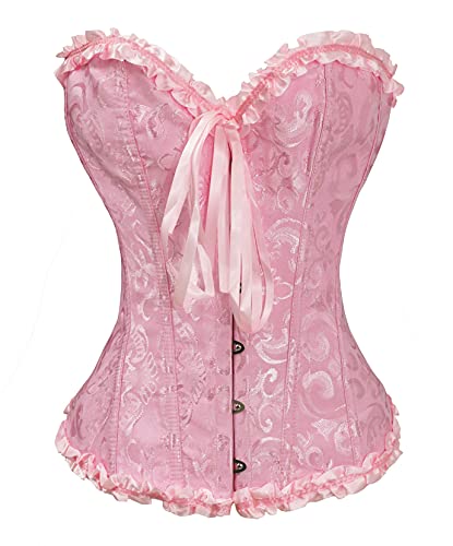 bslingerie Damen Taillenmieder Bustier mit Knochen, Pink, X-Large von Bslingerie