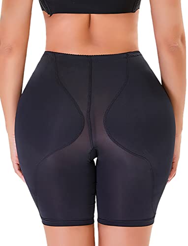 bslingerie Frauen Shapewear Hip Pad Fake Butt Enhancer Lifter Bauch Control Panties, Schwarz (Low Waist), Medium von Bslingerie