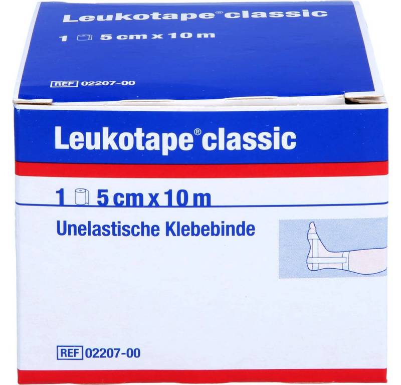 Bsn Medical Wundpflaster Leukotape Klebebinde (Spar-Set, 1 St., Unelastisch), Unelastisches Baumwollgewebe für funktionelle Verbände von Bsn Medical