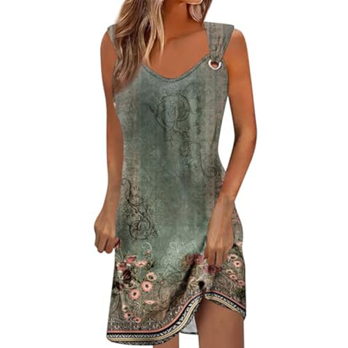 Bsotalines Sommerkleid Damen Knielang Blumendruck Lässig Kurz Kleid Ärmellos Elegant Trägerkleid Sommer Minikleid Boho Strandkleid Leicht Lose Tunika Kleid A-Linie Curvy Kleider Freizeitkleid Bsotalines Sommerkleid Damen Knielang Blumendruck Lässig Kurz Kleid Ärmellos Elegant Trägerkleid Sommer Minikleid Boho Strandkleid Leicht Lose Tunika Kleid A-Linie Curvy Kleider Freizeitkleid von Bsotalines