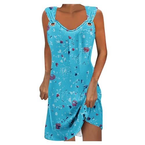 Bsotalines Sommerkleid Damen Knielang Blumendruck Lässig Kurz Kleid Ärmellos Elegant Trägerkleid Sommer Minikleid Boho Strandkleid Leicht Lose Tunika Kleid A-Linie Curvy Kleider Freizeitkleid Bsotalines Sommerkleid Damen Knielang Blumendruck Lässig Kurz Kleid Ärmellos Elegant Trägerkleid Sommer Minikleid Boho Strandkleid Leicht Lose Tunika Kleid A-Linie Curvy Kleider Freizeitkleid von Bsotalines