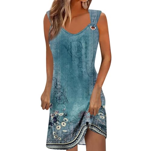 Bsotalines Sommerkleid Damen Knielang Blumendruck Lässig Kurz Kleid Ärmellos Elegant Trägerkleid Sommer Minikleid Boho Strandkleid Leicht Lose Tunika Kleid A-Linie Curvy Kleider Freizeitkleid Bsotalines Sommerkleid Damen Knielang Blumendruck Lässig Kurz Kleid Ärmellos Elegant Trägerkleid Sommer Minikleid Boho Strandkleid Leicht Lose Tunika Kleid A-Linie Curvy Kleider Freizeitkleid von Bsotalines