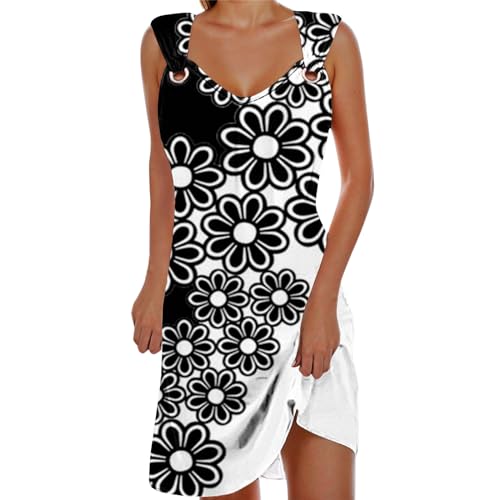 Bsotalines Sommerkleid Damen Knielang Blumendruck Lässig Kurz Kleid Ärmellos Elegant Trägerkleid Sommer Minikleid Boho Strandkleid Leicht Lose Tunika Kleid A-Linie Curvy Kleider Freizeitkleid Bsotalines Sommerkleid Damen Knielang Blumendruck Lässig Kurz Kleid Ärmellos Elegant Trägerkleid Sommer Minikleid Boho Strandkleid Leicht Lose Tunika Kleid A-Linie Curvy Kleider Freizeitkleid von Bsotalines