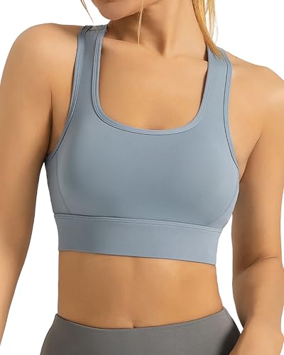 Bsubseach Damen Ärmellose Sport-Oberteile Breite Träger Damen-Sport-BH Yoga-Oberteile Bequeme Unterwäsche Hellblau L Bsubseach Damen Ärmellose Sport-Oberteile Breite Träger Damen-Sport-BH Yoga-Oberteile Bequeme Unterwäsche Hellblau L von Bsubseach