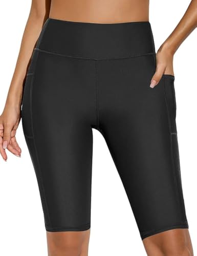 Bsubseach Damen Sport High Waisted Board Shorts Badeanzug Bottom Skinny Capris Tankini Badeshorts M von Bsubseach