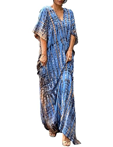 Bsubseach Kaftan Cover Ups für Frauen Plus Größe Kaftane Loungewear Schwimmen Coverup Strand tragen Maxi Sommerkleid von Bsubseach