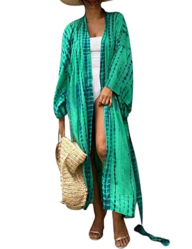 Bsubseach Sexy Badeanzug Cover Ups für Frauen Strand Kimono Strickjacke Badeanzug Coverup Resort tragen dunkelblaue Streifen von Bsubseach