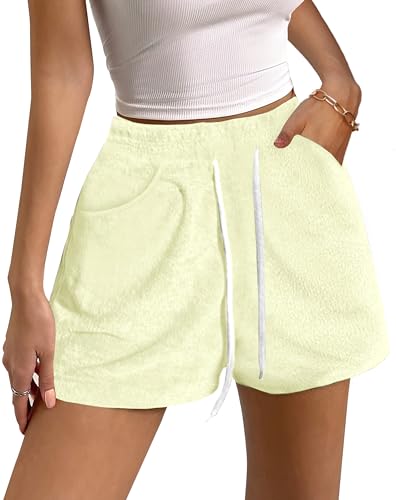 Bsubseach Womens Swim Shorts mit Taschen Drawstring Casual Beach Shorts Sommer Badeanzug Cover Up Urlaub Outfit Aprikose XXL Bsubseach Womens Swim Shorts mit Taschen Drawstring Casual Beach Shorts Sommer Badeanzug Cover Up Urlaub Outfit Aprikose XXL von Bsubseach
