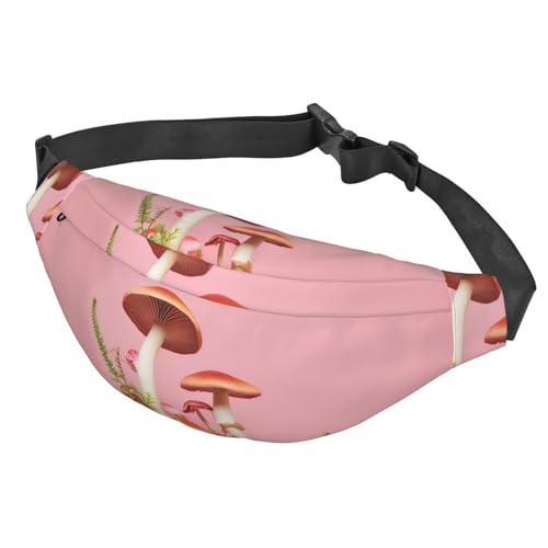 Bauchtasche für Damen und Herren, wasserdichte Gürteltasche mit verstellbarem Gürtel, lässige Umhängetasche, Reise-Hüfttasche für Sport, Laufen, Radfahren, Verschiedene Arten von Pilzen, Einheitsgröße Bauchtasche für Damen und Herren, wasserdichte Gürteltasche mit verstellbarem Gürtel, lässige Umhängetasche, Reise-Hüfttasche für Sport, Laufen, Radfahren, Verschiedene Arten von Pilzen, Einheitsgröße von Btcowzrv