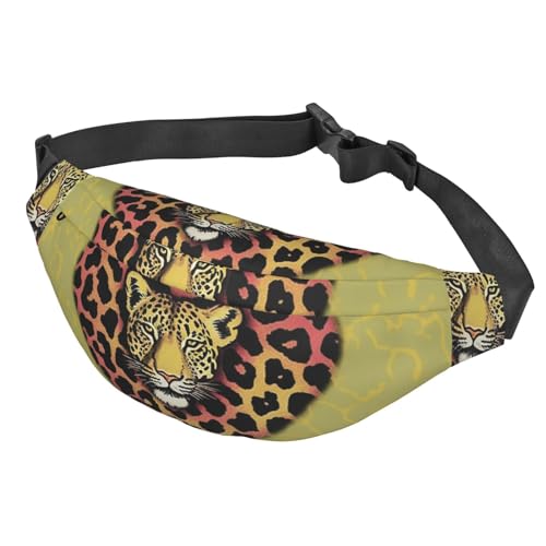 Bauchtasche mit Leopardenmuster, Herztapete, Gürteltasche für Damen und Herren, wasserdichte Gürteltasche mit verstellbarem Gürtel, lässige Umhängetasche, Reise-Hüfttasche für Sport, Laufen, Bauchtasche mit Leopardenmuster, Herztapete, Gürteltasche für Damen und Herren, wasserdichte Gürteltasche mit verstellbarem Gürtel, lässige Umhängetasche, Reise-Hüfttasche für Sport, Laufen, von Btcowzrv