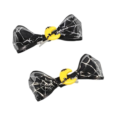 Btgghytr 1 Paar Halloween-Skelett-Haarspange im Lolitas-Stil, Haarspangen mit Schleife, Haarspangen für Frauen und Mädchen von Btgghytr