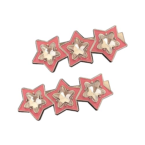 Btgghytr 2 Stück zarte, glitzernde Stern-Haarspangen, Haarnadel, süße Mädchen-Haar-Dame, schimmernde Haarstyling-Clips für Frauen und Mädchen von Btgghytr