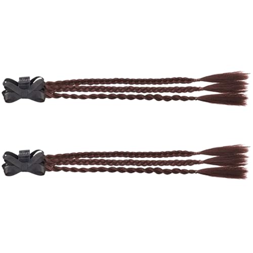 Btgghytr 2 geflochtene Haarspangen, lange Zopfperücken, Pferdeschwanz, Haarnadel, langlebig, Haarspangen für Partys, Hochzeiten, tägliches Haarstyling-Clips für Damen und Mädchen von Btgghytr