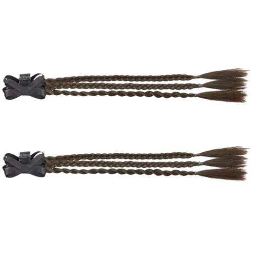 Btgghytr 2 geflochtene Haarspangen, lange Zopfperücken, Pferdeschwanz, Haarnadel, langlebig, Haarspangen für Partys, Hochzeiten, tägliches Haarstyling-Clips für Damen und Mädchen von Btgghytr