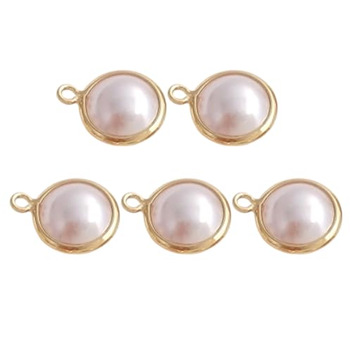 Btgghytr 5 elegante Perlen-Charm-Halsketten-Anhänger, Perlen, handgefertigter Schmuckanhänger für die Herstellung und kreatives Basteln, Mehrzweck-Fundstücke, 4 mm, Wie beschrieben, Wie beschrieben von Btgghytr