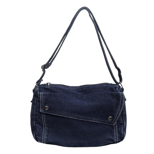 Btgghytr Auffällige Schultertasche mit großem Fassungsvermögen, lässige Umhängetasche, Jeans-Umhängetasche für Arbeit, Schule, Btgghytr Auffällige Schultertasche mit großem Fassungsvermögen, lässige Umhängetasche, Jeans-Umhängetasche für Arbeit, Schule, von Btgghytr