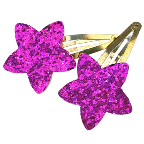 Btgghytr Beliebte Glitzerstern-Haarspange mit Seitenclip, Haarspangen, Haarschmuck, Seitennadel für Mädchen, Kinder, Haar-Styling-Clips für Damen und Mädchen von Btgghytr