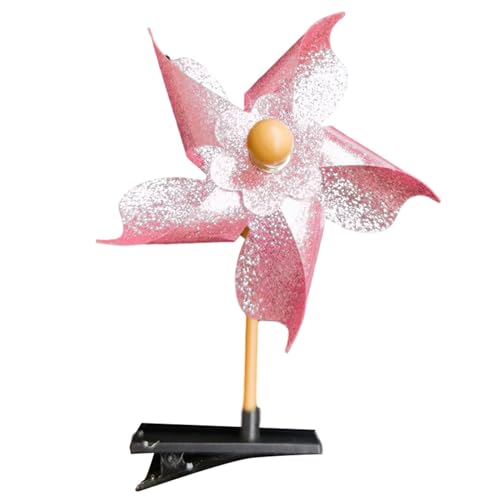 Btgghytr Bunte Haarnadeln in Windmühlenform, kleine Mädchen, zum Fotografieren, für Weihnachten, Festival, Windmühle, Haar-Styling-Clips für Damen und Mädchen von Btgghytr