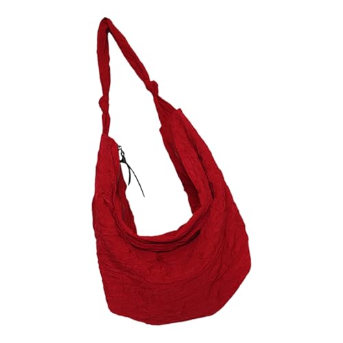 Btgghytr Damen-Umhängetasche, plissiert, große Kapazität, Umhängetasche, Lazy Styles, Messenger-Tasche, Studenten-Schultasche von Btgghytr