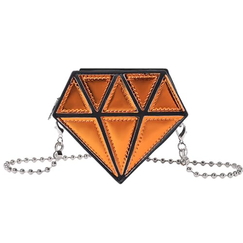 Btgghytr Damen-Umhängetasche mit Kettenriemen, PU-Leder, modische Umhängetasche, Diamantform, Umhängetasche, von Btgghytr