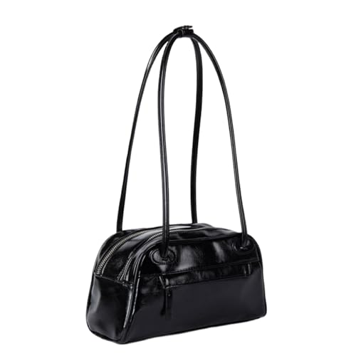 Btgghytr Einfarbige Damen-Umhängetasche, Retro-Unterarmtasche, Herbst-Winter-Achselhöhlentasche, PU-Leder-Handtaschen, von Btgghytr
