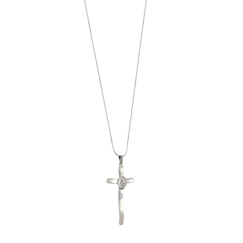 Btgghytr Elegante Kruzifix-Halskette mit verstellbarer Kette, religiöse Metall-Halskette, Hochzeitstag-Accessoire, religiöser Schmuck für Herren Btgghytr Elegante Kruzifix-Halskette mit verstellbarer Kette, religiöse Metall-Halskette, Hochzeitstag-Accessoire, religiöser Schmuck für Herren von Btgghytr