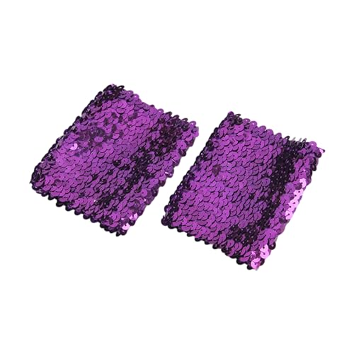 Btgghytr Elegante Pailletten-Handgelenkmanschetten, Kostüm-Armreif für Ballsaal, Tanzkleidung, Party, Armreif für Bauchtanz, Armband mit Pailletten, violett, One size Btgghytr Elegante Pailletten-Handgelenkmanschetten, Kostüm-Armreif für Ballsaal, Tanzkleidung, Party, Armreif für Bauchtanz, Armband mit Pailletten, violett, One size von Btgghytr