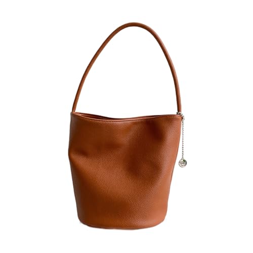 Btgghytr Elegante Umhängetasche, modische Damen-Umhängetasche, einfarbig, PU-Leder, große Kapazität, Eimertasche für Freizeit, Btgghytr Elegante Umhängetasche, modische Damen-Umhängetasche, einfarbig, PU-Leder, große Kapazität, Eimertasche für Freizeit, von Btgghytr