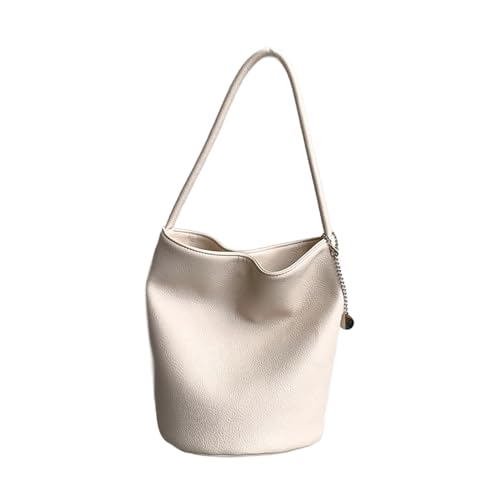 Btgghytr Elegante Umhängetasche, modische Damen-Umhängetasche, einfarbig, PU-Leder, große Kapazität, Eimertasche für Freizeit, Btgghytr Elegante Umhängetasche, modische Damen-Umhängetasche, einfarbig, PU-Leder, große Kapazität, Eimertasche für Freizeit, von Btgghytr